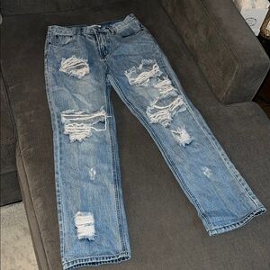 Women’s Distressed Blue Jeans